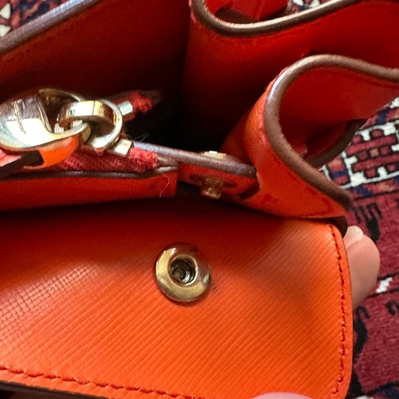 Salvatore Ferragamo Orange Box Leather Top Handle Bag. In very good condition. - Picture 13 of 14